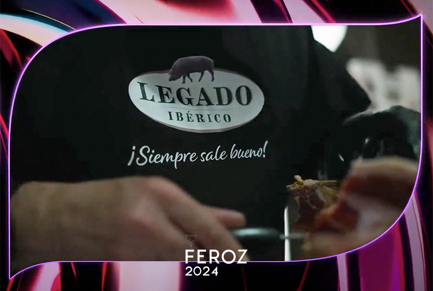 Corte de jamón Legado Ibérico ElPozo en los Premios Feroz 2024