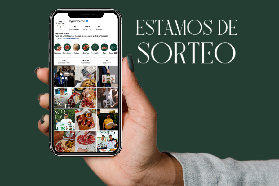 Feed de Instagram Legado Ibérico con posts de los sorteos con diferentes jugadores de la Liga